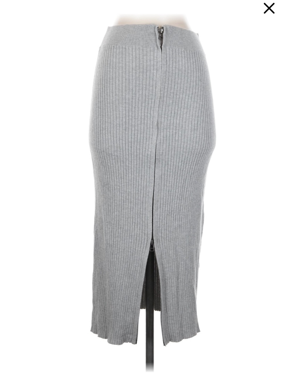 Daily Practice by Anthropologie Ribbed Knit Skirt - Gray not Black